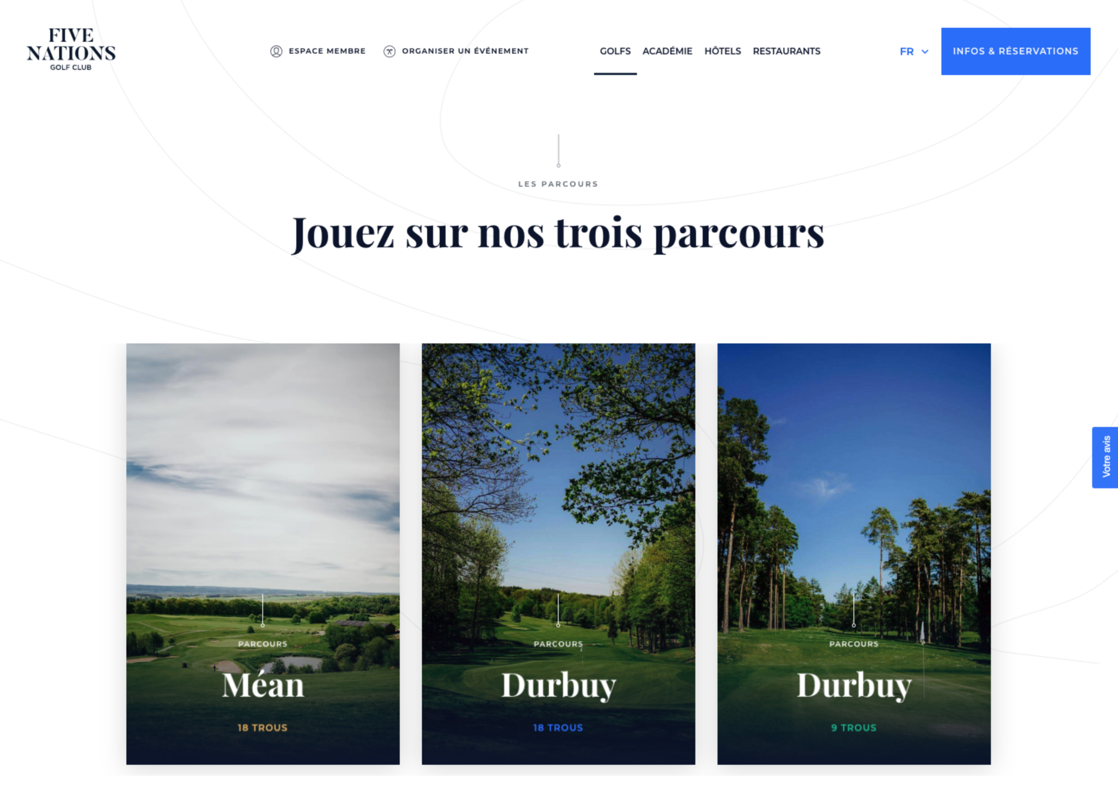 Webdesign five nations golf club